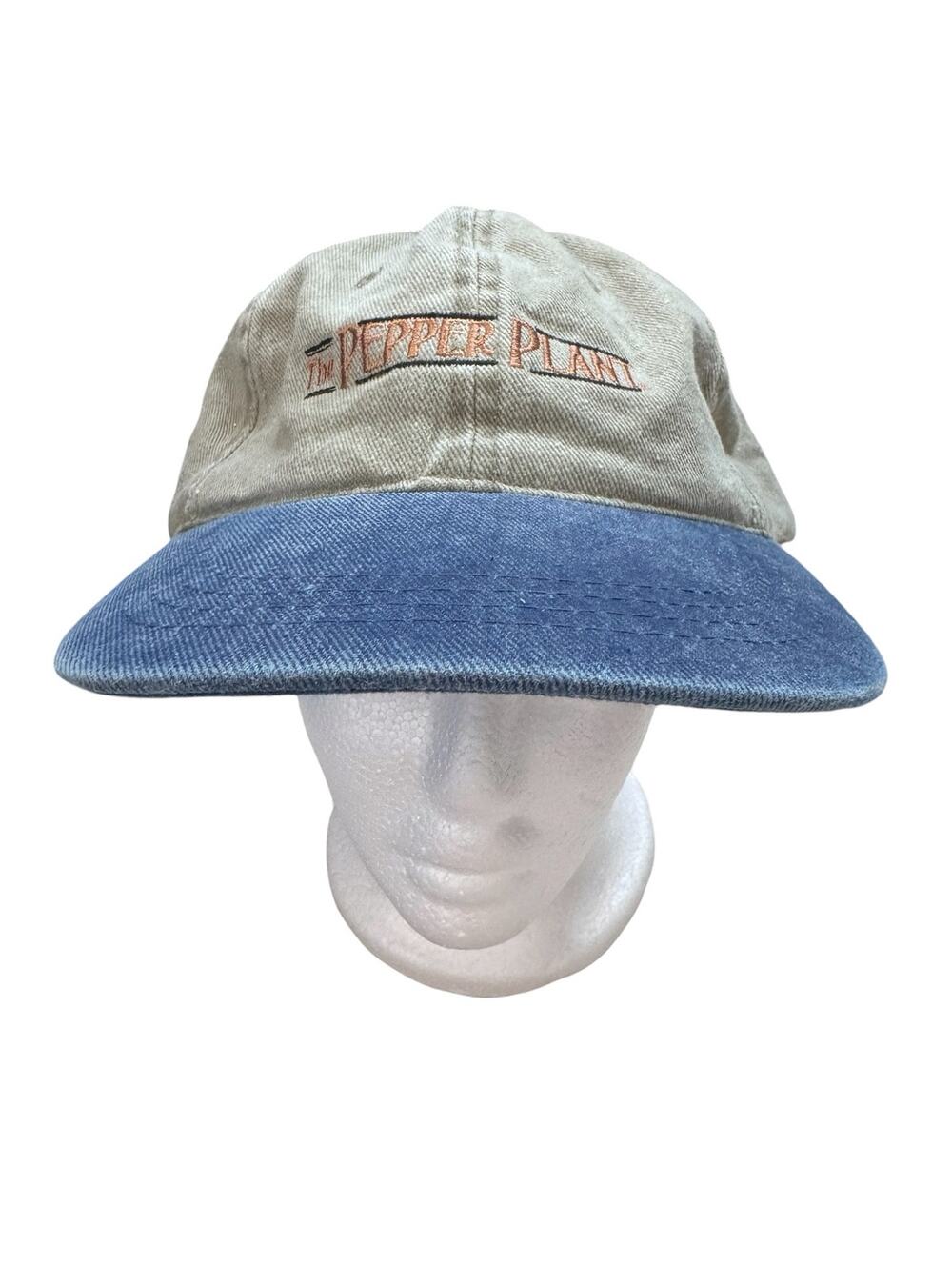The Pepper Plant Khaki & Denim Cap Hat Adjustable One Size Adult Hot Sauce Chili